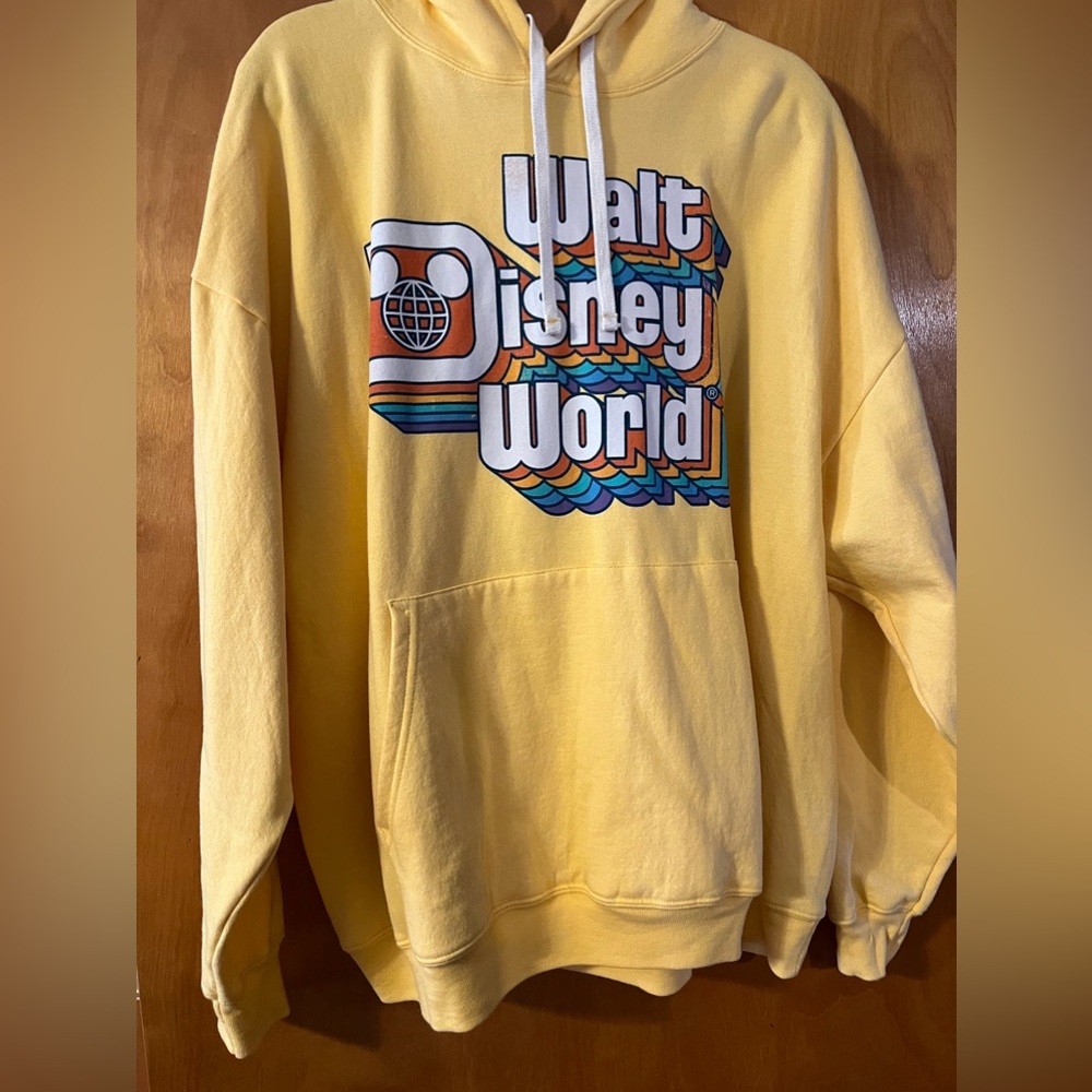Walt Disney World Retro Rainbow Yellow Hoodie - XXL